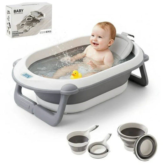 Bañera plegable 4 en 1 con termómetro digital BABYLUX