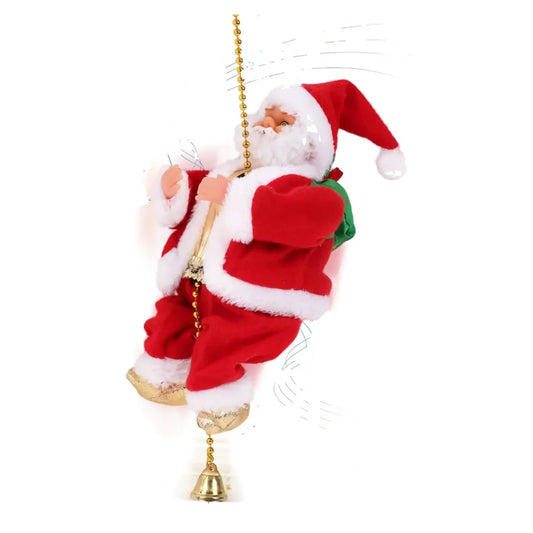 Papá Noel musical que sube y baja por la cuerda SANTIX