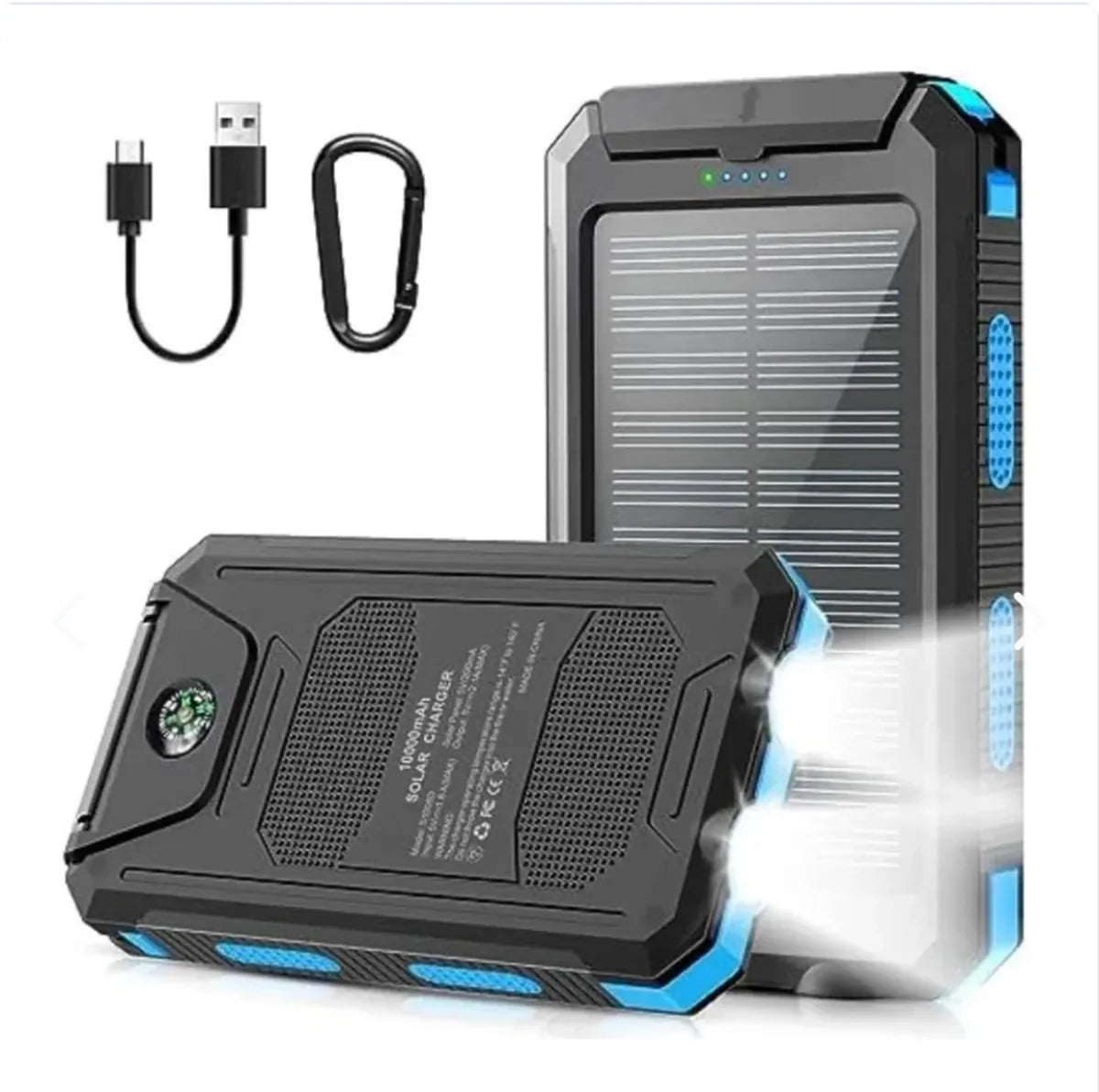 Bateria solar 20000mAh SolarMax resistente con doble linterna LED