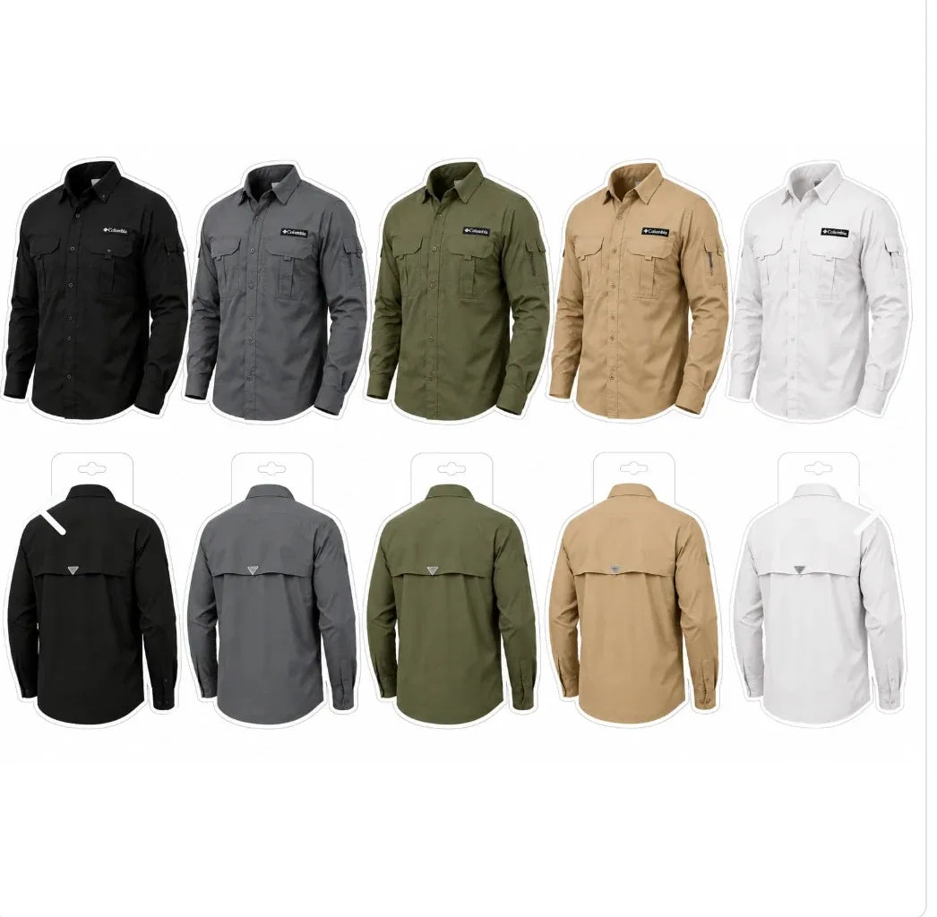 Camisa tactica Columbia manga larga - colores disponibles