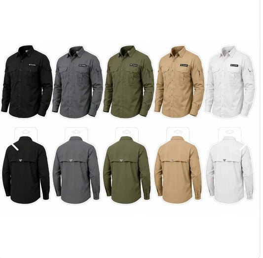 Camisa tactica Columbia manga larga - colores disponibles