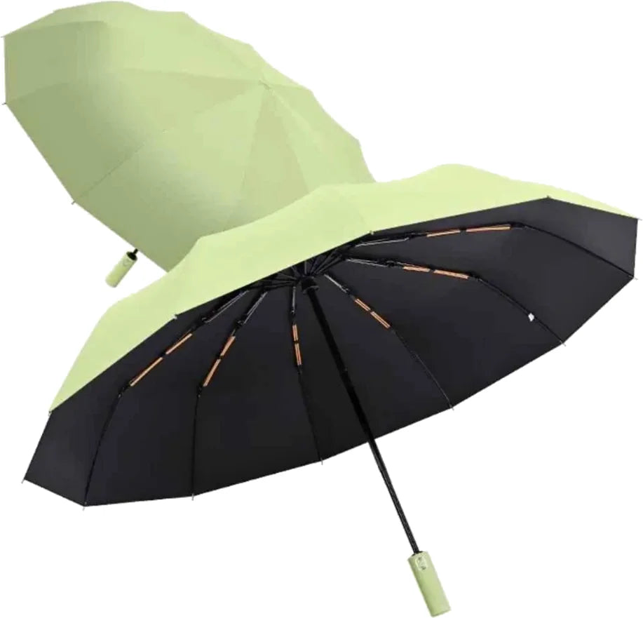 Sombrilla VENTIX antiviento verde lima con interior negro